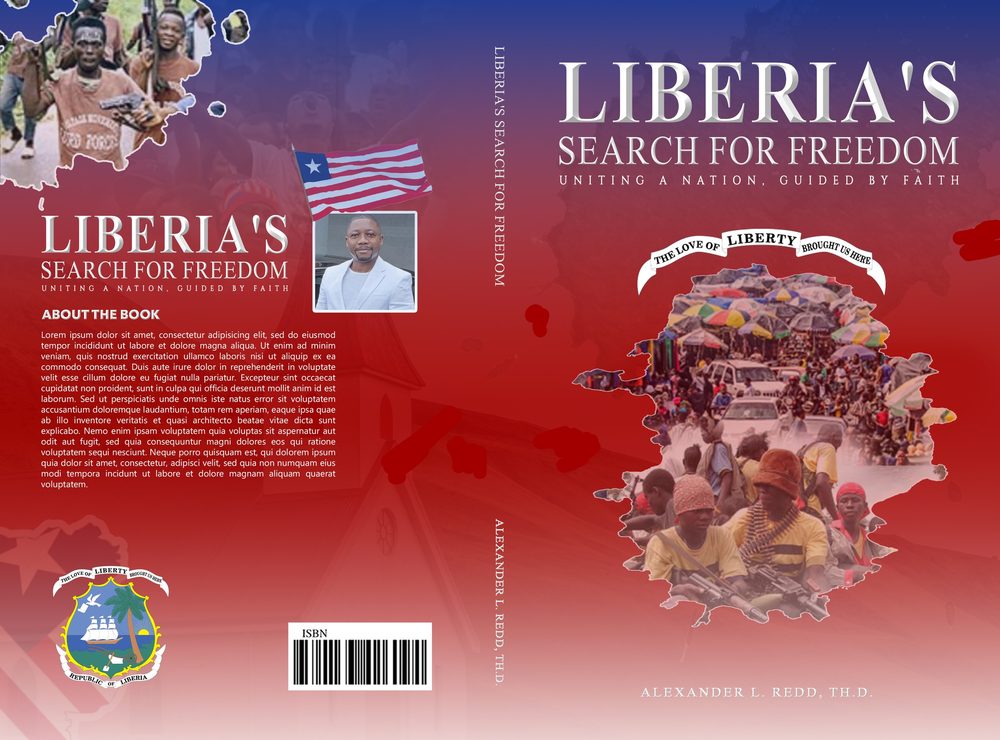 Front and back cover of Liberia’s Search for Freedom by Alexander L. Redd