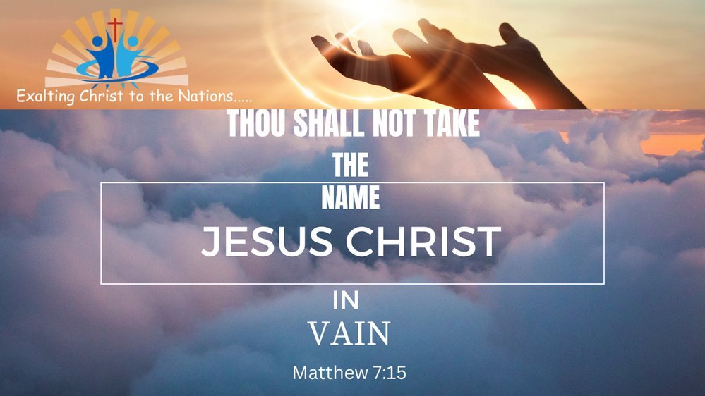 Artwork for the post “Thou Shall Not Take Christ's Name in Vain”