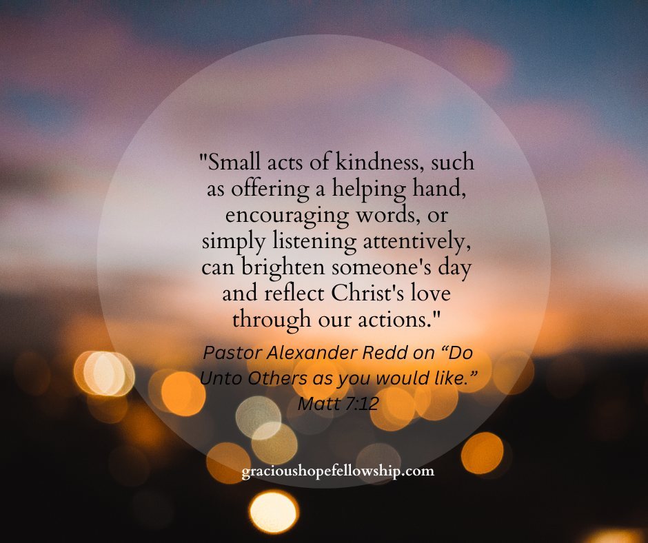 Artwork for the post “Living Out Jesus' Words: Do Unto Others as You Would Like”